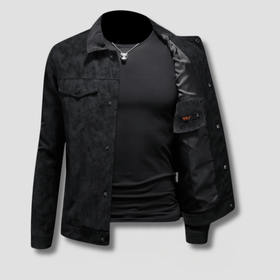 Sable Faux Suede Trucker Jacket - Timeless Crafted