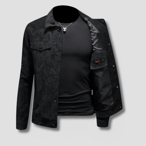 Sable Faux Suede Trucker Jacket - Timeless Crafted