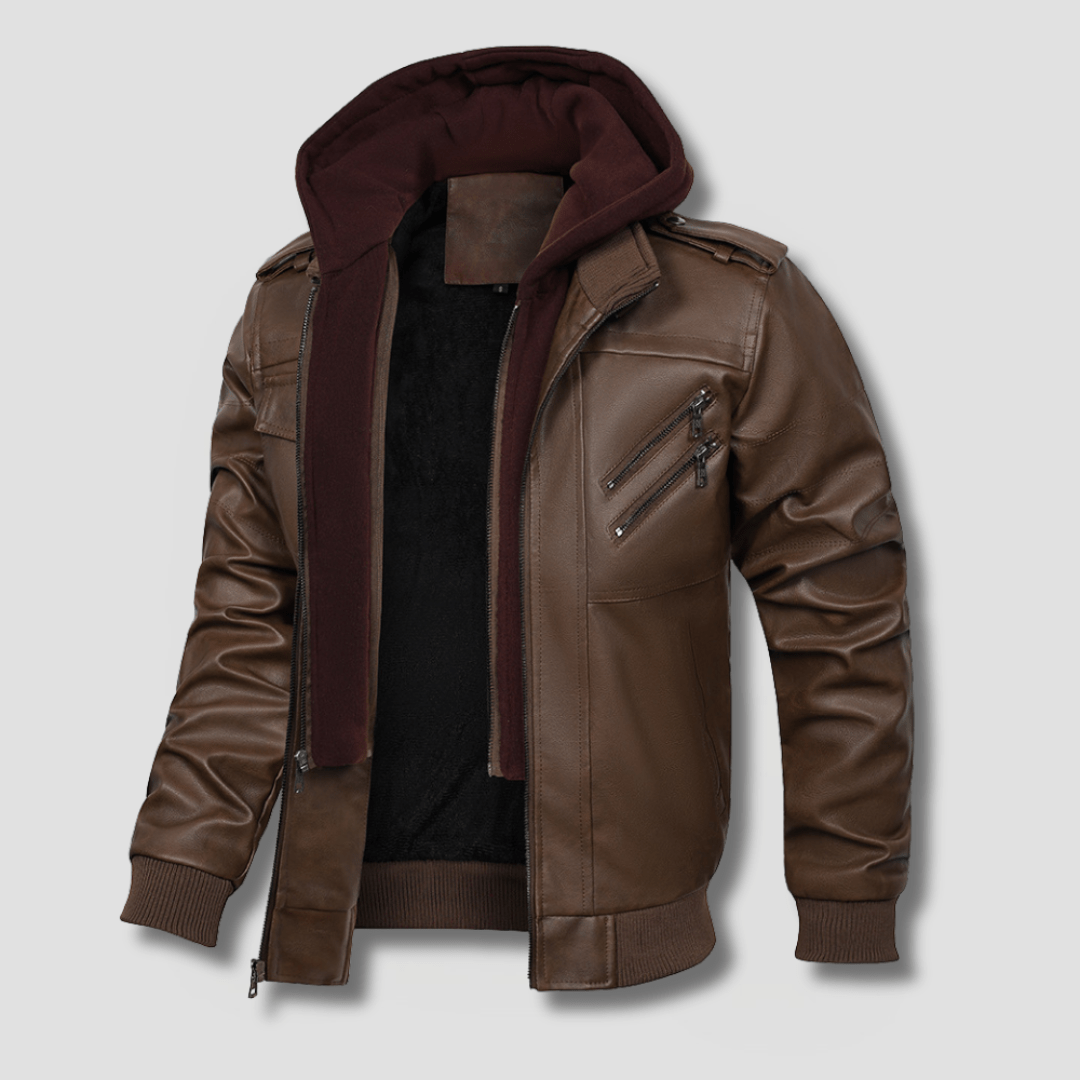 Sentinel Hooded Moto Jacket - Timeless Crafted