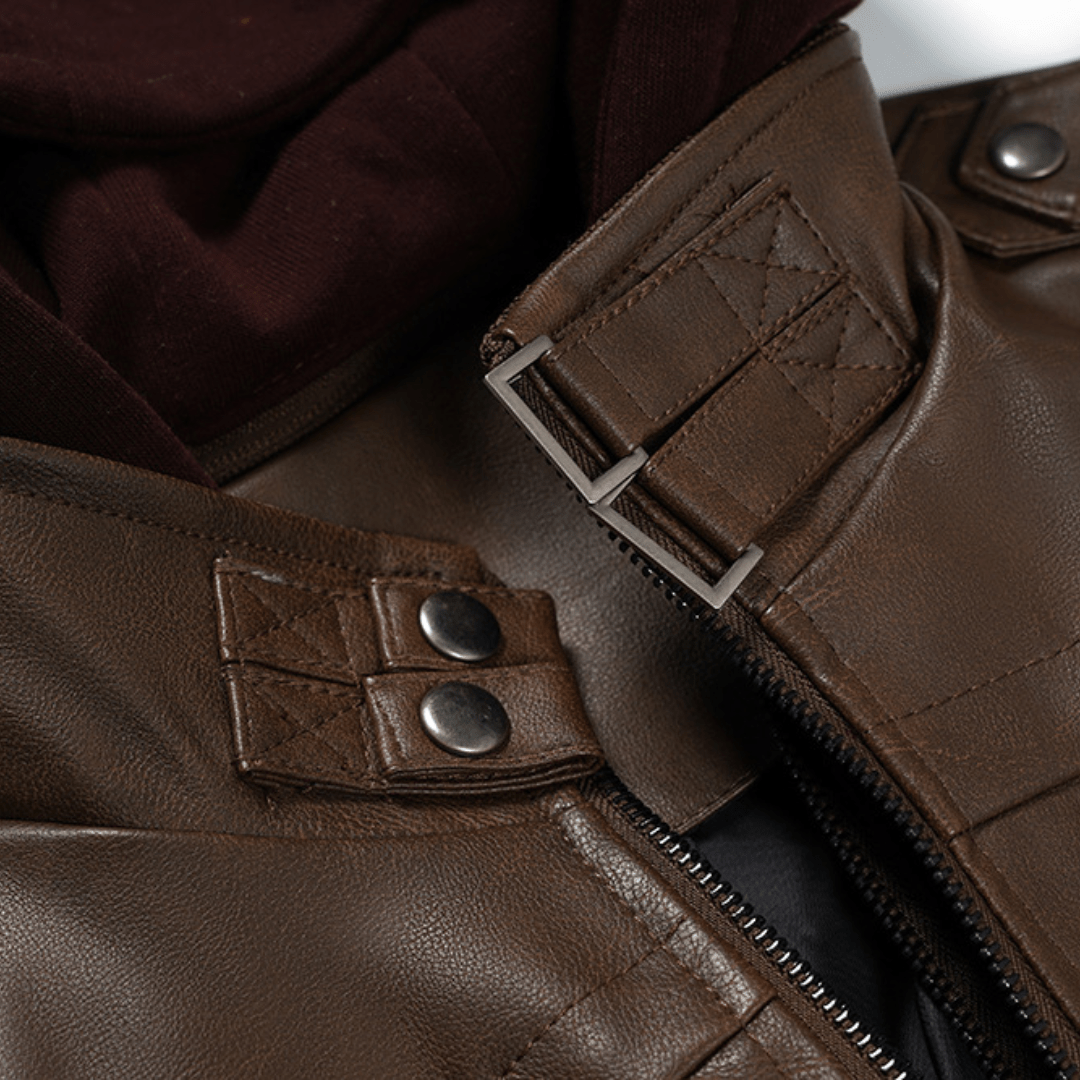 Sentinel Hooded Moto Jacket - Timeless Crafted