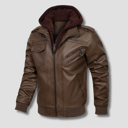 Sentinel Hooded Moto Jacket - Timeless Crafted
