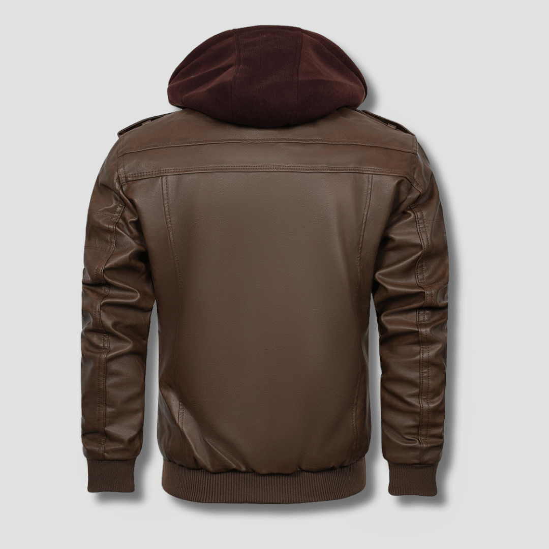 Sentinel Hooded Moto Jacket - Timeless Crafted
