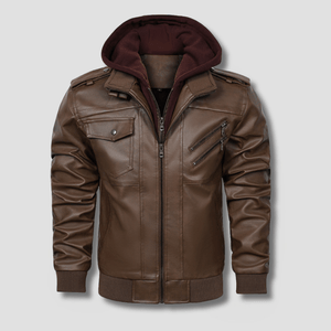 Sentinel Hooded Moto Jacket - Timeless Crafted