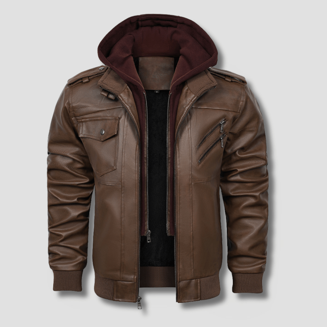 Sentinel Hooded Moto Jacket - Timeless Crafted