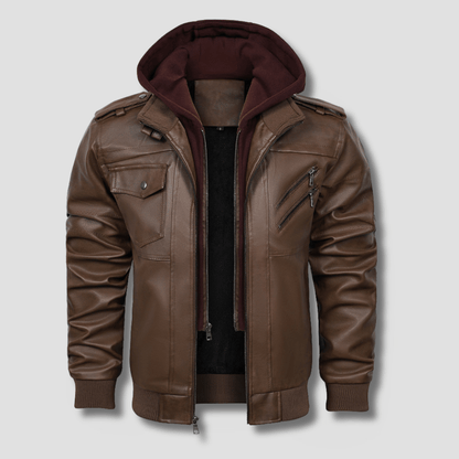 Sentinel Hooded Moto Jacket - Timeless Crafted
