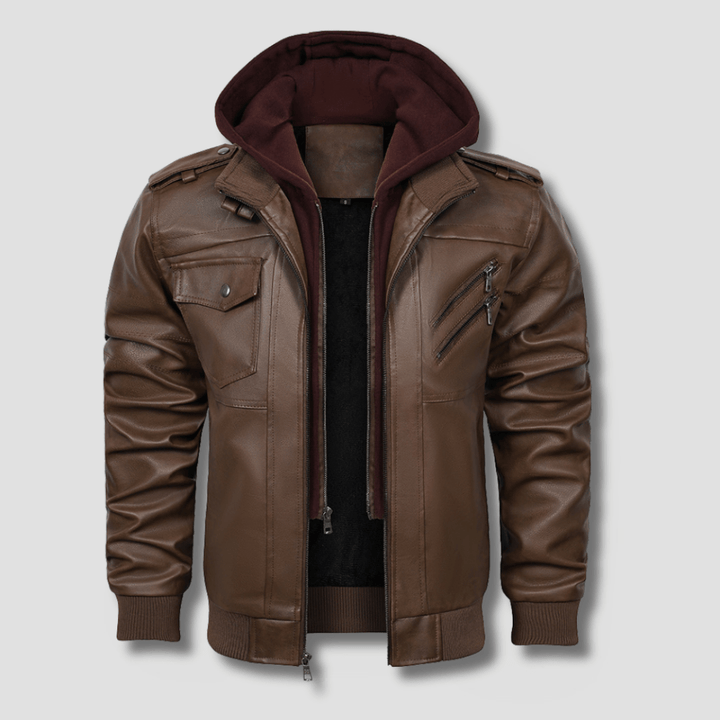 Sentinel Hooded Moto Jacket - Timeless Crafted