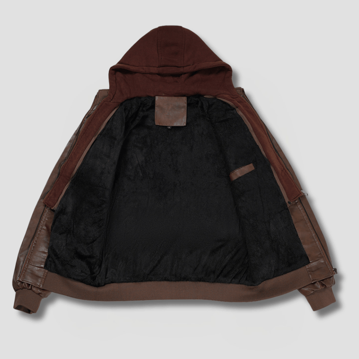 Sentinel Hooded Moto Jacket - Timeless Crafted
