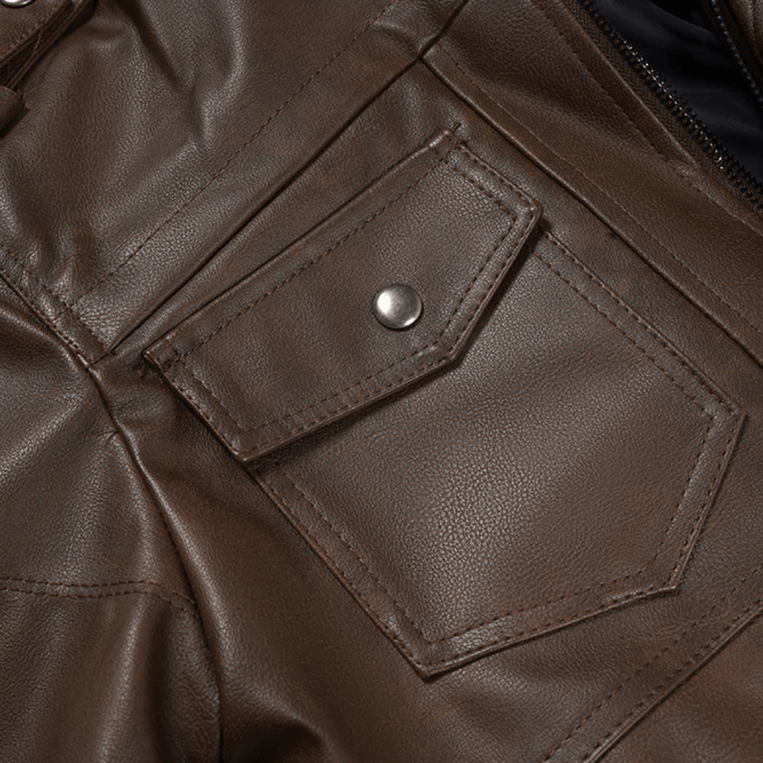 Sentinel Hooded Moto Jacket - Timeless Crafted
