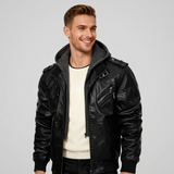 Sentinel Hooded Moto Jacket - Timeless Crafted